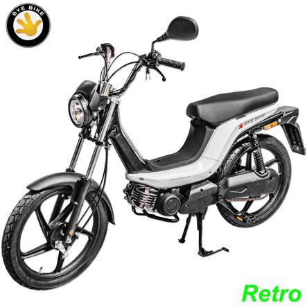 Bye Bike one retro perlweiss langer Sitzbank 30 km/h