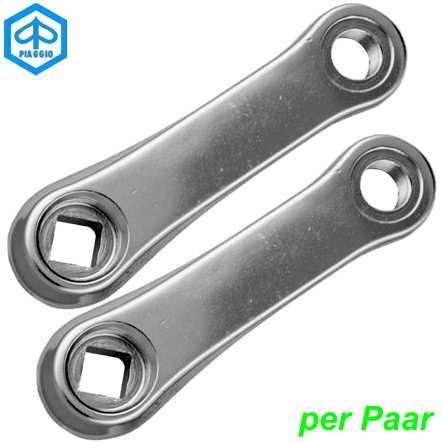 4 Kant Kurbel 114 mm 20 Zoll Einrad links/rechts alu poliert per Paar
