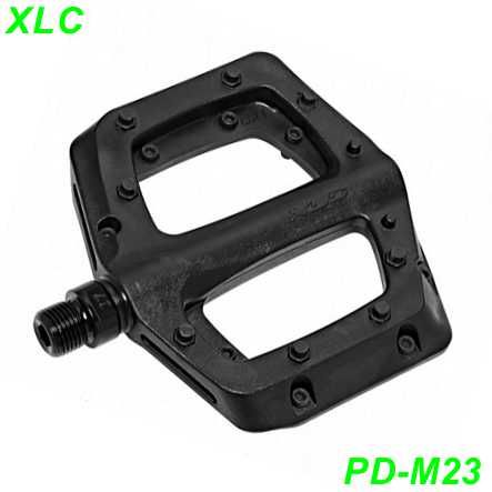 XLC Pedalen Plattform CNC 9/16 x 20G CR-MO-Achse austauschbare Pins schwarz Kunststoff