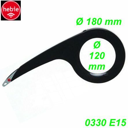 Kettenschutz Hebie 330 -38 Z schwarz Ø 180 / 120 mm