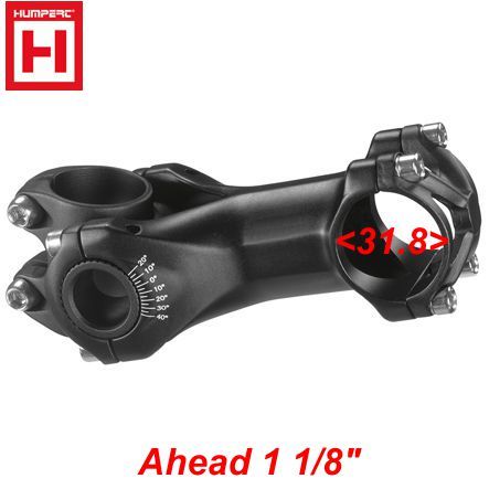 AHEAD Vorbau Humpert eco Swell 1 1/8 x 80 mm Ø 31.8 mm -20-40° schwarz