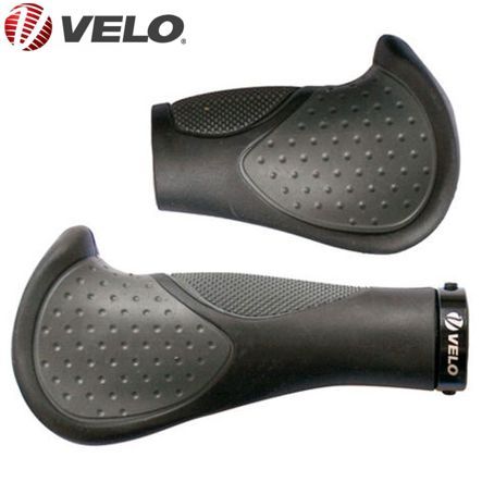 Fahrrad-Griff Komfort Velo 3D Gel Ø 22 x 140 / 95 mm schwarz grau per Paar