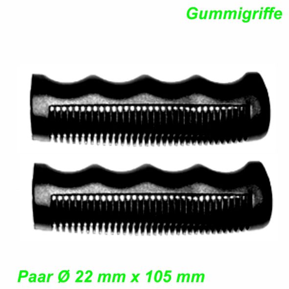 Lenkergriffe Lux Ø 22 mm schwarz per Paar