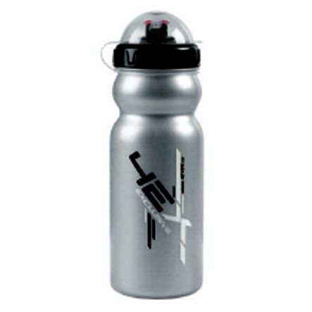 Bidon Trinkflasche 500 ml Plastik rund 4E silber