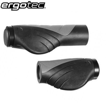 Fahrrad-Griff Schraubbefestigung Ergo Ø 22 x 132  92 mm schwarz/grau per Paar