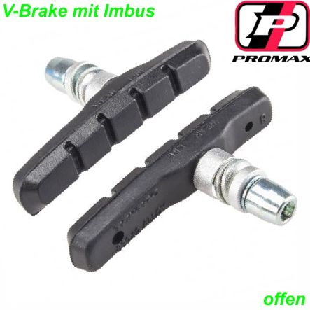 Promax Bremsschuh V Brake 72 mm schwarz Inbus