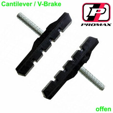 Promax Bremsschuh V-Brake 72.mm schwarz Bolzen per Paar