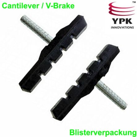 Bremsschuh V-Brake 72 mm schwarz Bolzen YPK