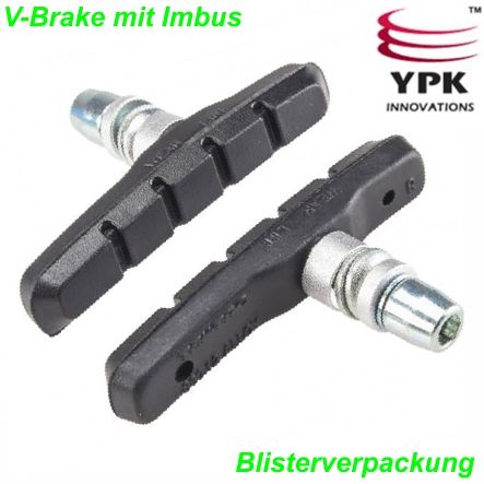 YPK Bremsschuh V Brake Inbus 72.mm schwarz per Paar