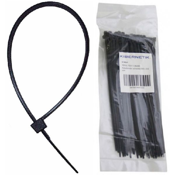 Kabelbändeli 2.5 x 100 mm schwarz Beutel 100 Stk.