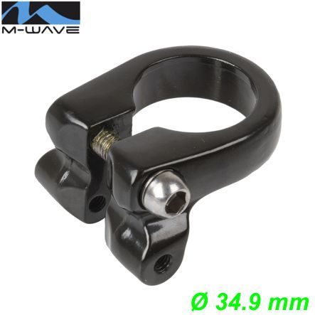 Sattelstützenklemme mit Gepäckträgerbefestigung Ø 34.9 mm schwarz Inbus