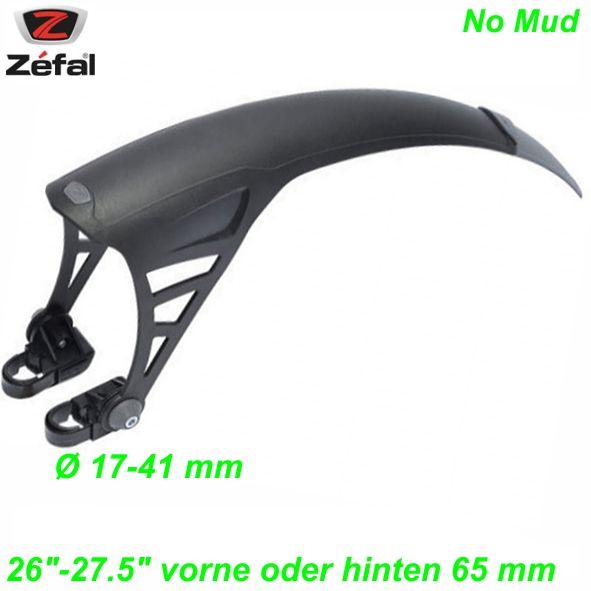 Zefal Schutzblech NO MUD 26 u. 27.5 Ø 17-41mm  65 mm Gabel Streben