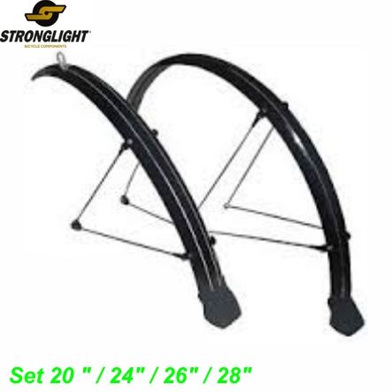 Schutzblechset chromoplast 20 54mm schwarz o. Rücklicht