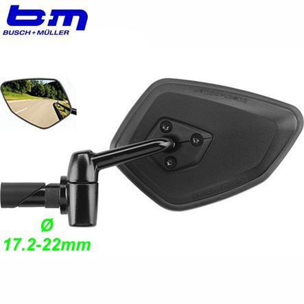 BM E-Bike Lenkerrückspiegel eckig 80mm klappbar Innen Ø 17.2-22mm E913/712