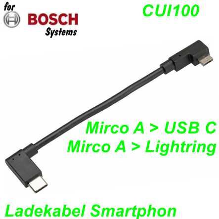 Bosch Ladekabel 120 mm Micro A - USB C Smartohon Hub CUI100
