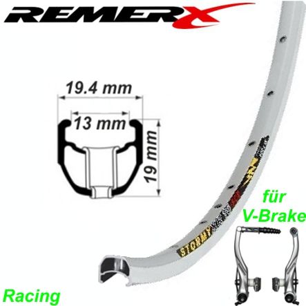 RemerX Felge Stormy silber 32 Loch 700 C doppelgeöst