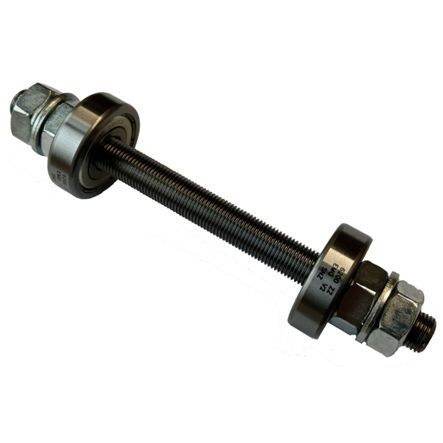Achse Scheibenrad 12 1/2 Ø 10 mm mit Lager komplett