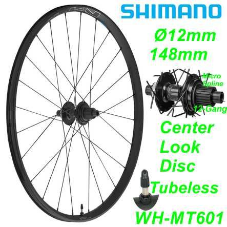 Hinterrad MT601 schwarz 27.5 Ø12/148mm MicroSpline Steckachse Center-Lock 24-L Felge/Speichen/Nabe