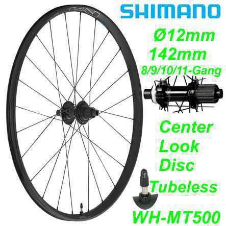 Hinterrad MT500 schwarz 27.5 Ø12/142mm 8-11G Steckachse Center-Lock 24-L Felge/Speichen/Nabe