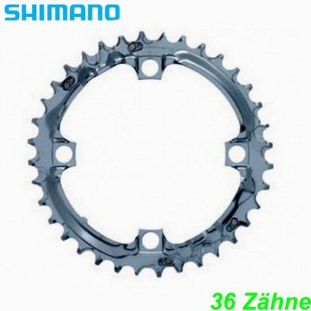 Shimano Kettenblatt 3x9-G. FC-M752 FC-M510 36 Z. Ø 104 silber Y1DS 98200