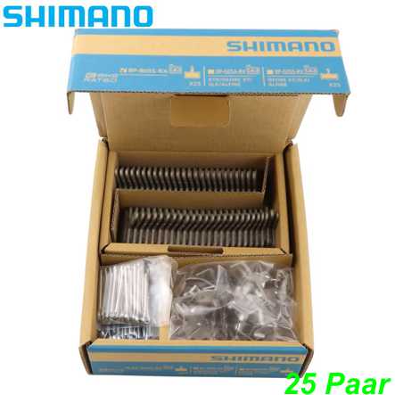Shimano Bremsbeläge B05S Kunstharz mit Feder und Clip 25 Paar