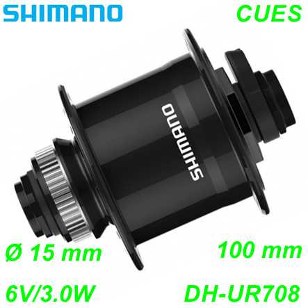 Shimano Nabendynamo DH-UR708 100 mm Center-Lock 32-Loch 6V/3.0W 15 mm schwarz