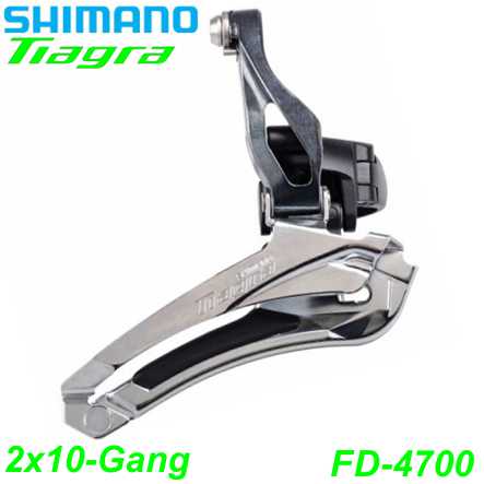 Shimano Umwerfer TIAGRA FD-4700 2x10-G. Down Swing 61-66° Schelle Ø 28.6/31.8 mm