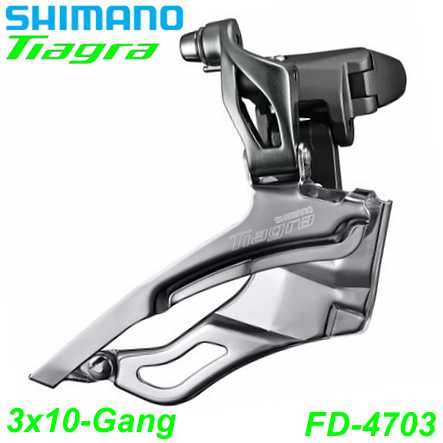 Shimano Umwerfer TIAGRA FD-4703 3x10-G. Down Swing 63-66° Schelle Ø 28.6/31.8 mm