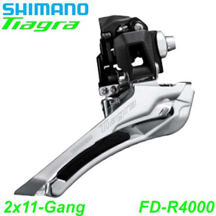 Shimano Umwerfer TIAGRA FD-R4000 2x11-G. LG Down Swing 61-66° Anlöt