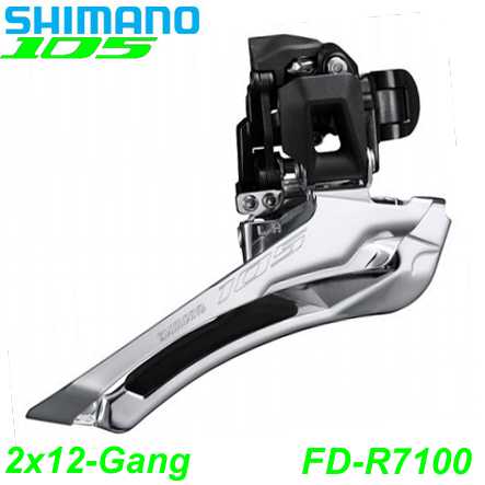 Shimano Umwerfer 105 FD-R7100 2x12-G. Down Swing 61-66° Schelle Ø 28.6/31.8 mm