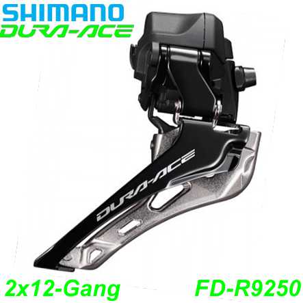 Shimano Umwerfer DURA-ACE FD-R9250 Di2 2x12-G. Down Swing 61-66° Anlöt