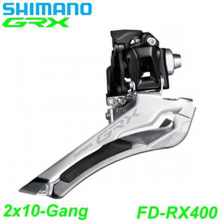 Shimano Umwerfer GRX FD-RX400 2x10-G. Down Swing 61-66° Anlöt