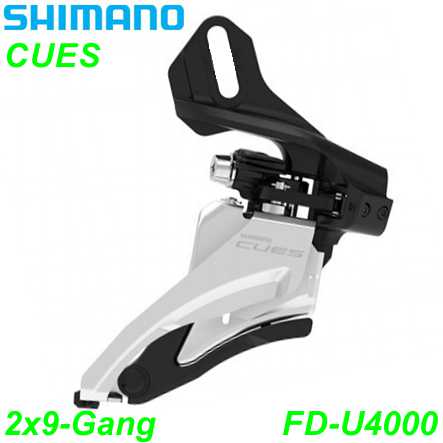 Shimano Umwerfer CUES FD-U4000 2x9/10 Side Swing 64-69° Direktmontage