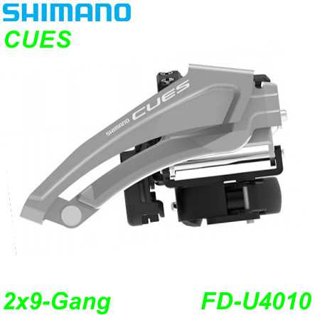 Shimano Umwerfer CUES FD-U4010 2x9 Top Swing 63-68° Schelle Ø 28.6/31.8/34.9 mm