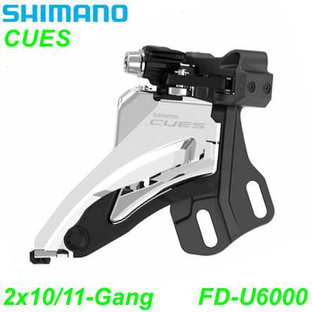Shimano Umwerfer CUES FD-U6000 2x10/11-G. Side Swing 64-69° E-Typ ohne Platte