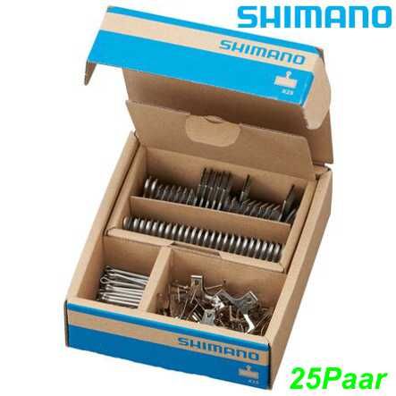Shimano Bremsbeläge G05S Kunstharz mit Feder und Clip 25 Paar SLX/Alfine