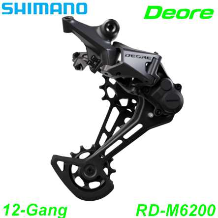 Shimano Wechsel 1x12-G. RD-M6200 SGS Deore -51Zähne schwarz Top-Normal Direktmo. Box