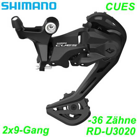 Shimano Wechsel RD-U3020 2x9-G. CUES Linkglide SGS