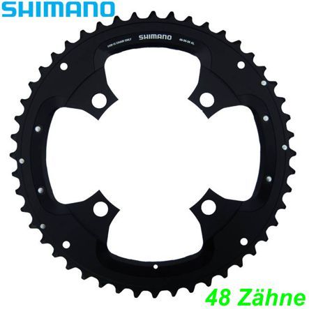 Shimano Kettenblatt 10-G. FC-T781 48 Z. Ø 104 Deore XT Triple silber-schwarz Y1MP98060