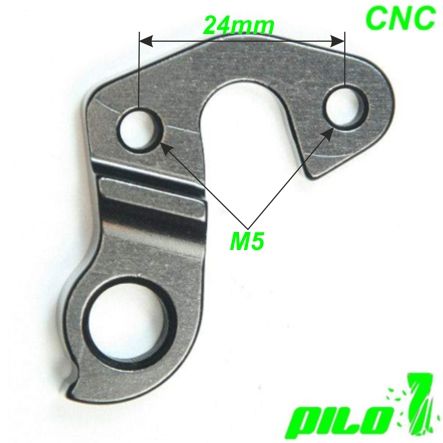 Ausfallende Schaltauge GH-212 CNC Pilo Scott 2-Loch-24mm M5