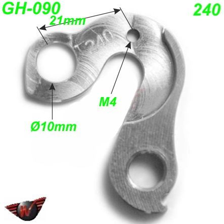 Ausfallende Schaltauge GH-090 Wheels 240 CNC Felt