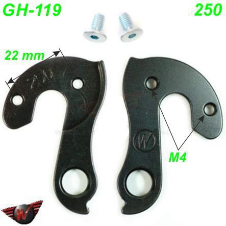 Ausfallende Schaltauge GH-119 Wheels 250 CNC Corratec Fuji Haibike Kona
