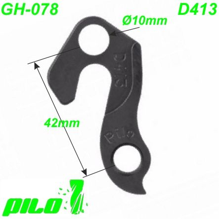 Ausfallende Schaltauge GH-078 Pilo D413 CNC Corratec Marin Stevens