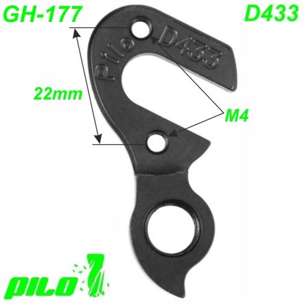 Ausfallende Schaltauge GH-177 Pilo D433 CNC Cube