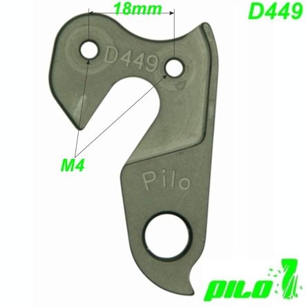 Ausfallende Schaltauge Pilo D449 CNC Carrera Cube Haro Racer