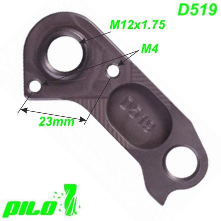 Ausfallende Schaltauge Pilo D519 CNC GT Bicycles