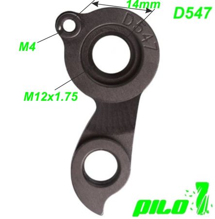 Ausfallende Schaltauge Pilo D547 CNC Felt Motobecane