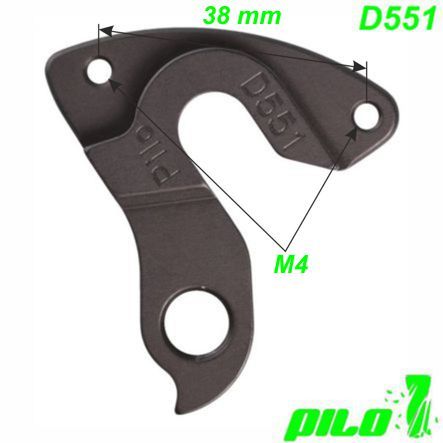 Ausfallende Schaltauge Pilo D551 CNC schwarz Buffalo FR Bikes