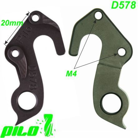 Ausfallende Schaltauge GH-266 Pilo D578 CNC schwarz Focus Kalkhoff Raleigh Univega