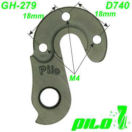 Ausfallende Schaltauge GH-279 CNC Pilo D740 Fondriest Stevens
